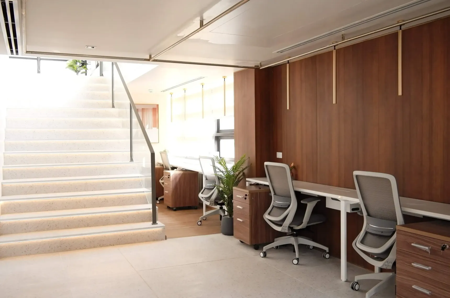 Secure your own personal, permanent desk in a quiet, productive boutique coworking environment. Includes ergonomic seating, secure storage, and 24/7 access options.